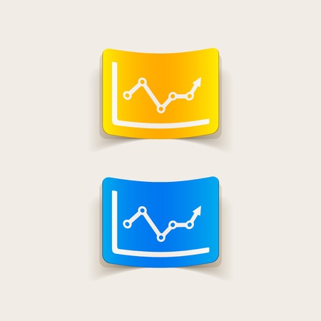 realistic design element: chartのイラスト素材