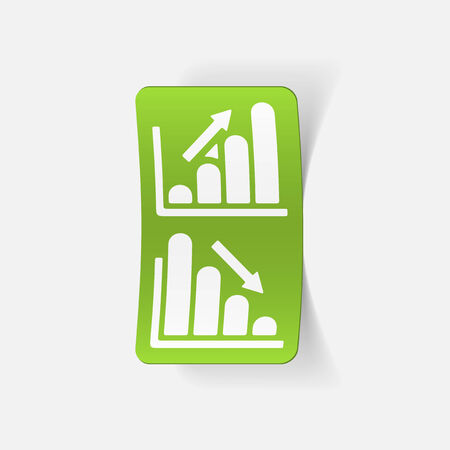realistic design element: chartのイラスト素材