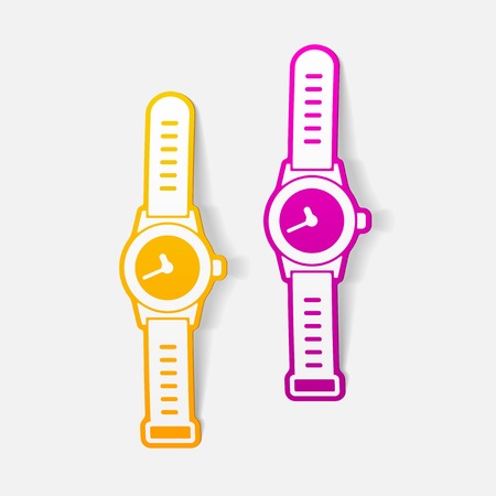 realistic design element: watchのイラスト素材