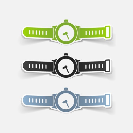 realistic design element: watchのイラスト素材