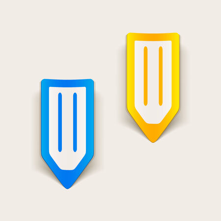 realistic design element: pencilのイラスト素材