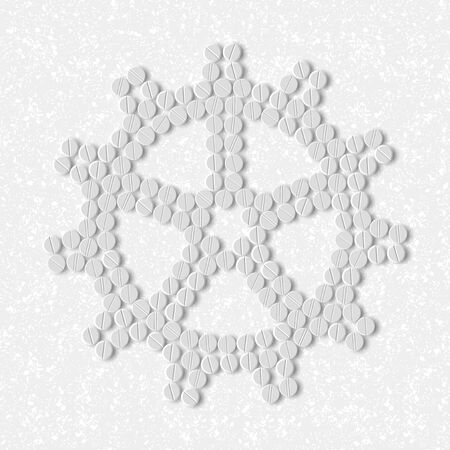 pills concept: cogwheelのイラスト素材