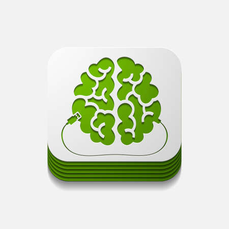 square button: usbのイラスト素材
