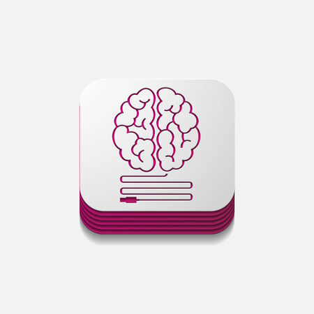 square button: usbのイラスト素材