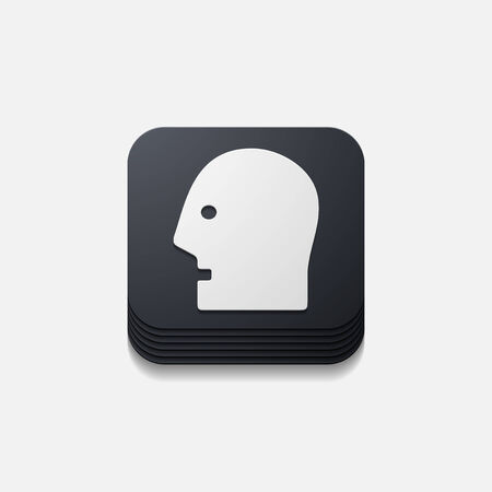 square button: headのイラスト素材