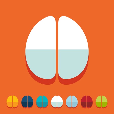 Flat design: brainのイラスト素材