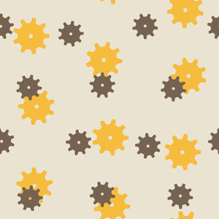 seamless background: cogwheelのイラスト素材