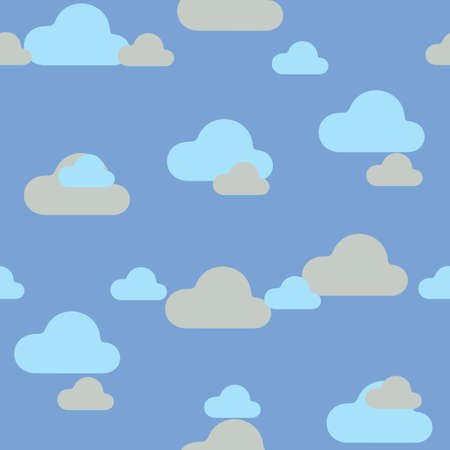 seamless background: cloudのイラスト素材