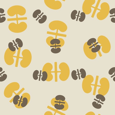 seamless background: kidneysのイラスト素材