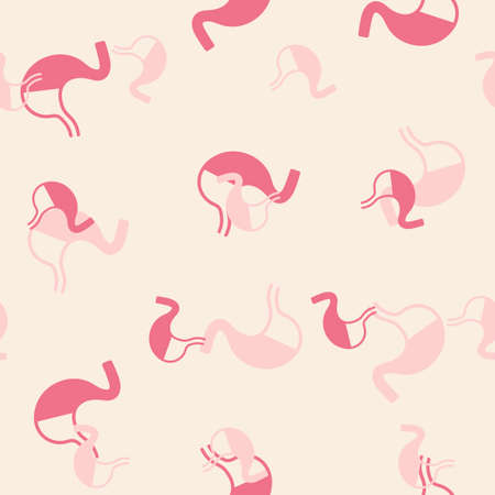 seamless background: stomachのイラスト素材