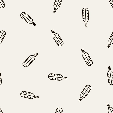 seamless background: thermometerのイラスト素材