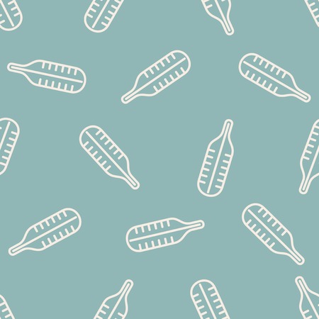 seamless background: thermometerのイラスト素材
