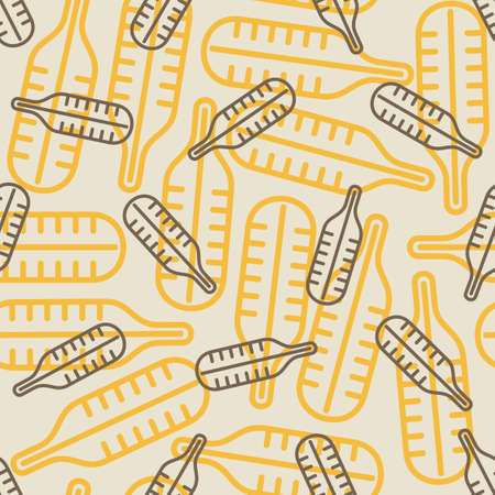 seamless background: thermometerのイラスト素材