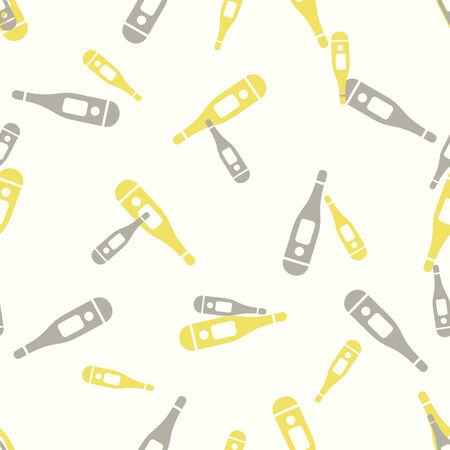 seamless background: thermometerのイラスト素材