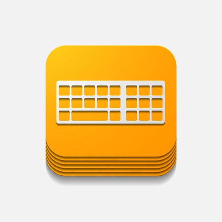 square button: keyboardのイラスト素材