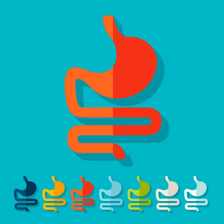 Flat design: stomachのイラスト素材