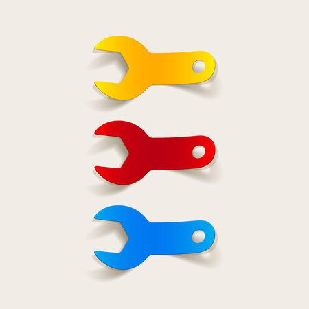 realistic design element: wrenchのイラスト素材