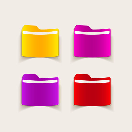 realistic design element: folderのイラスト素材
