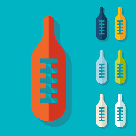 Flat design: thermometerのイラスト素材