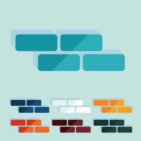 Flat design: brickのイラスト素材