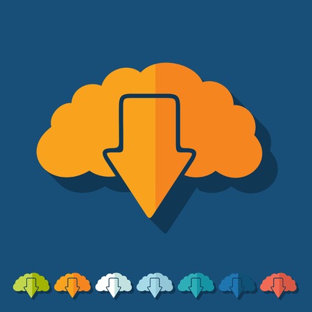 Flat design: cloudのイラスト素材