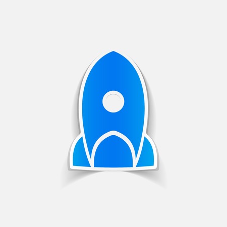 realistic design element: rocketのイラスト素材