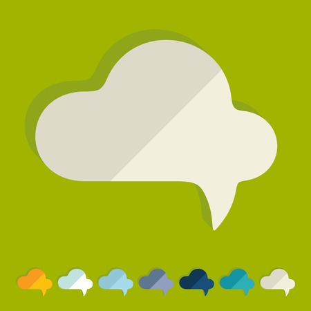 Flat design: cloudのイラスト素材