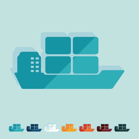 Flat design: shipのイラスト素材