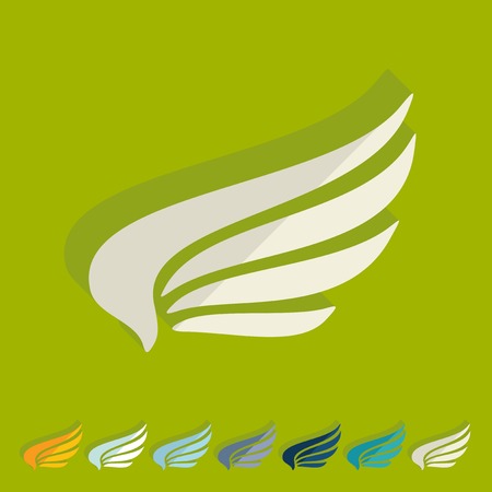 Flat design: wingのイラスト素材