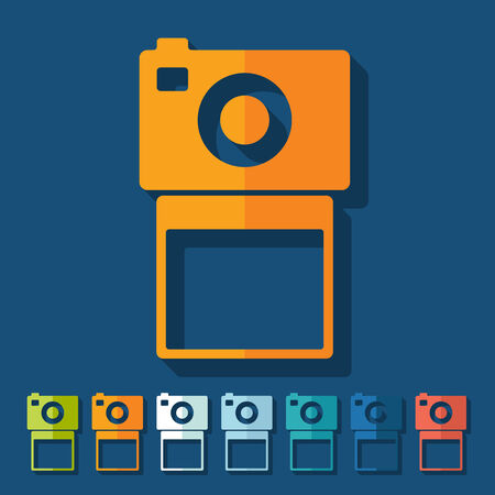 Flat design: photoのイラスト素材