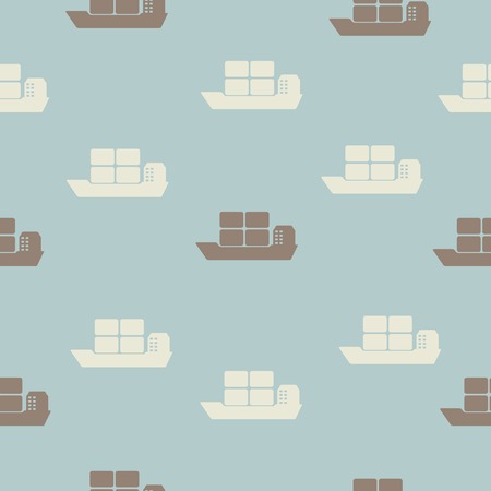 seamless background: shipのイラスト素材