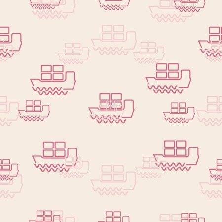seamless background: shipのイラスト素材
