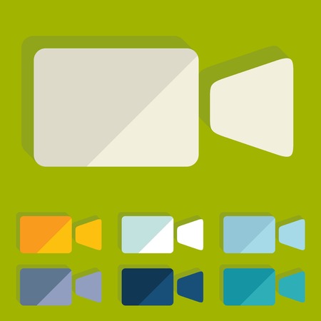 Flat design: videoのイラスト素材