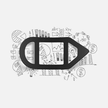 Drawing business formulas: pencilのイラスト素材