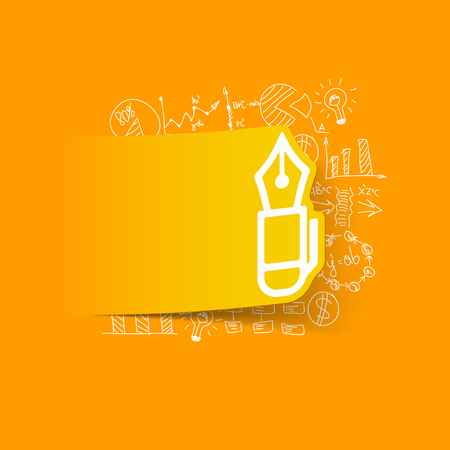 Drawing business formulas: penのイラスト素材