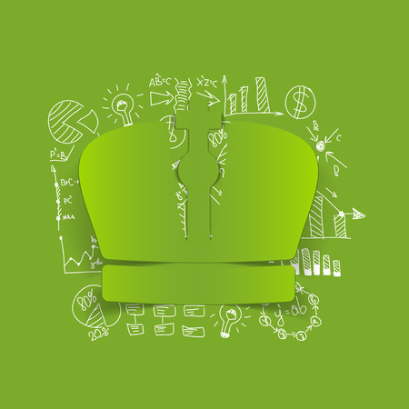 Drawing business formulas: crownのイラスト素材