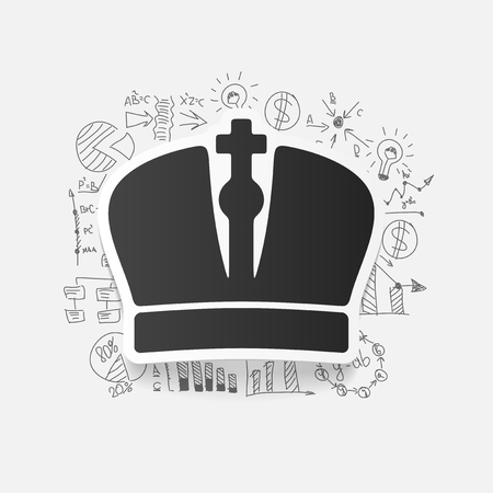 Drawing business formulas: crownのイラスト素材