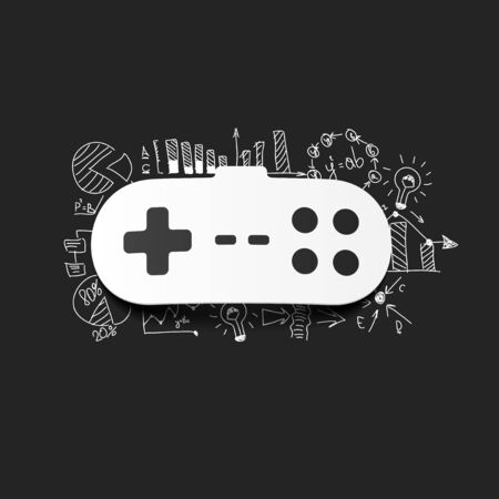 Drawing business formulas: joystickのイラスト素材