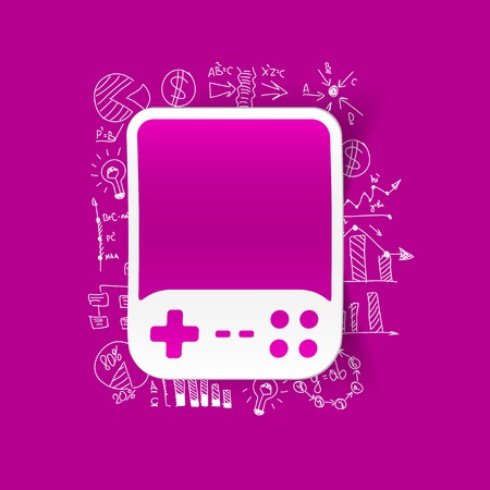 Drawing business formulas: joystickのイラスト素材