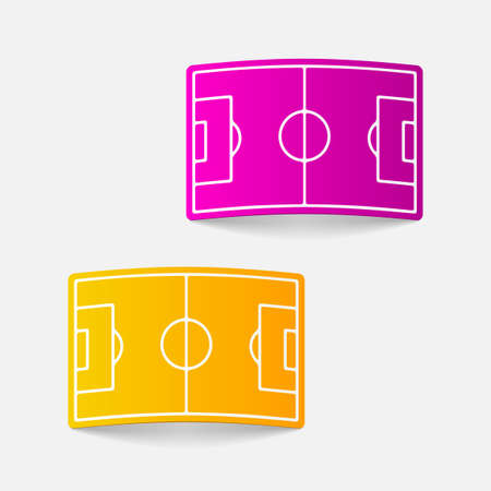 realistic design element: playing fieldのイラスト素材