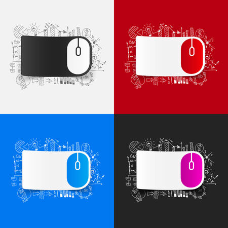 Drawing business formulas: mouseのイラスト素材