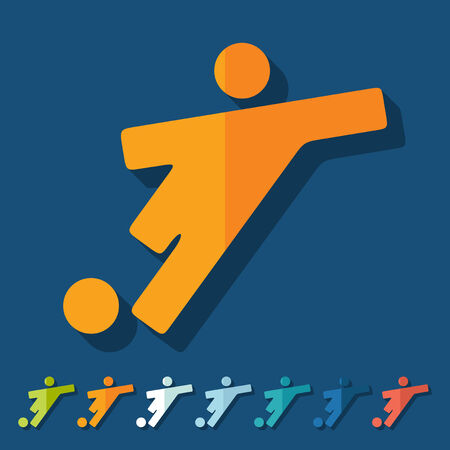 Flat design: football playerのイラスト素材
