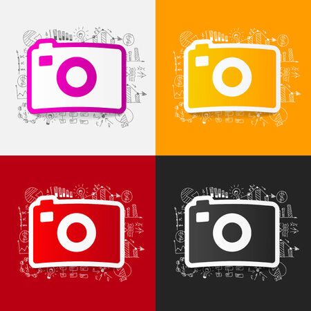 Drawing business formulas: photoのイラスト素材