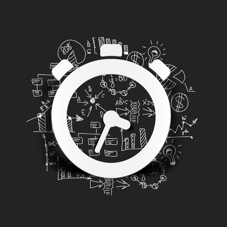 Drawing business formulas: watchのイラスト素材