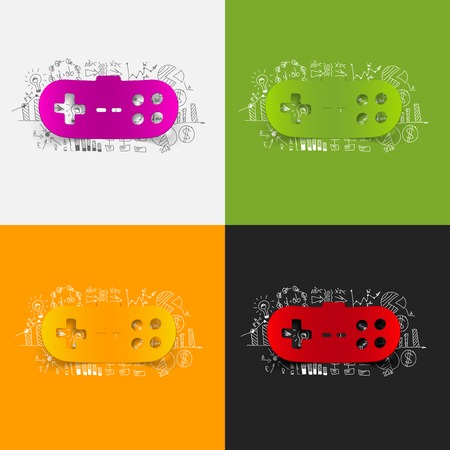 Drawing business formulas: joystickのイラスト素材