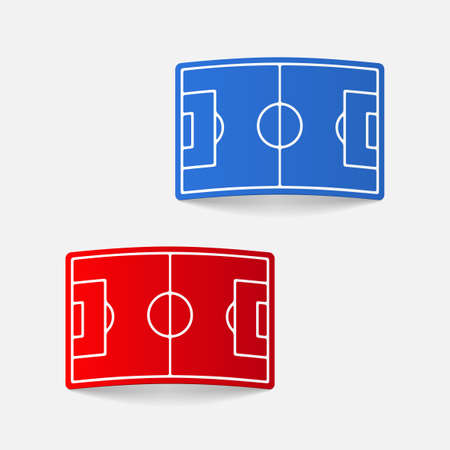 realistic design element: playing fieldのイラスト素材