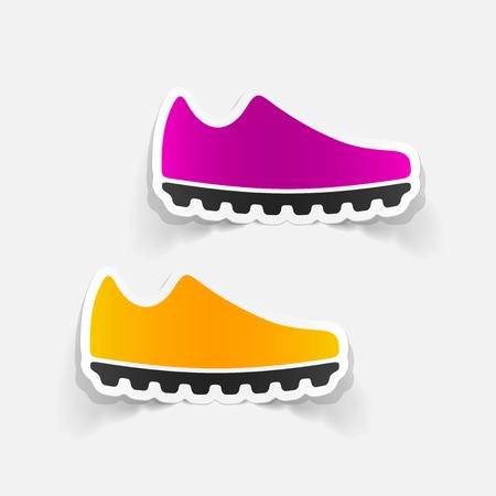 realistic design element: sneakersのイラスト素材