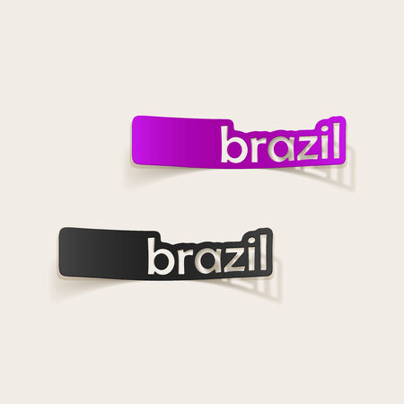 realistic design element: brazilのイラスト素材