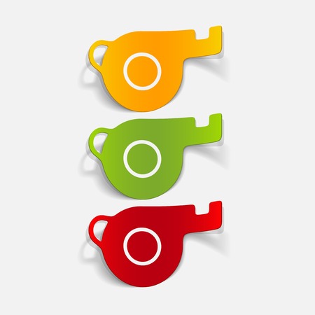 realistic design element: whistleのイラスト素材