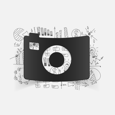 Drawing business formulas: photoのイラスト素材